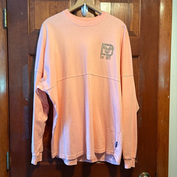 Walt Disney World WDW 1971 Spirit Jersey Peach Rose Gold Glitter Women’s M - Picture 7 of 8